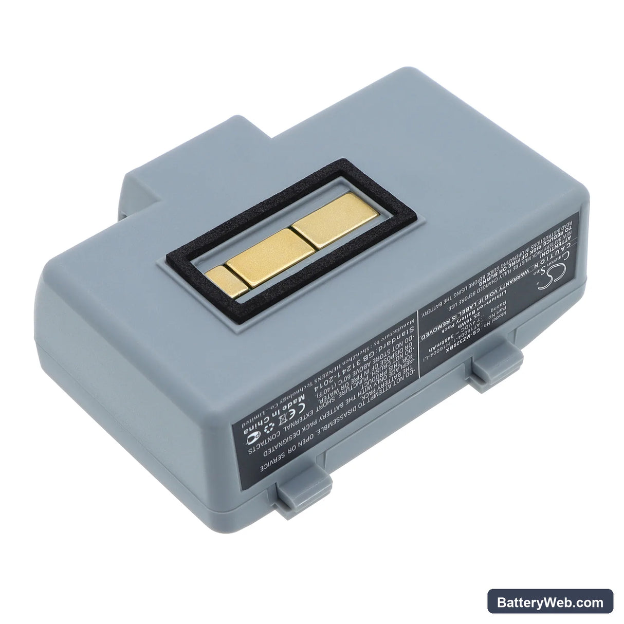 Zebra QL220 Replacement Battery, 7.4V, 3400mAh, Li-ion 3