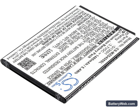 Navon MD455 Replacement Battery, 3.7V, 1460mAh, Li-ion 2
