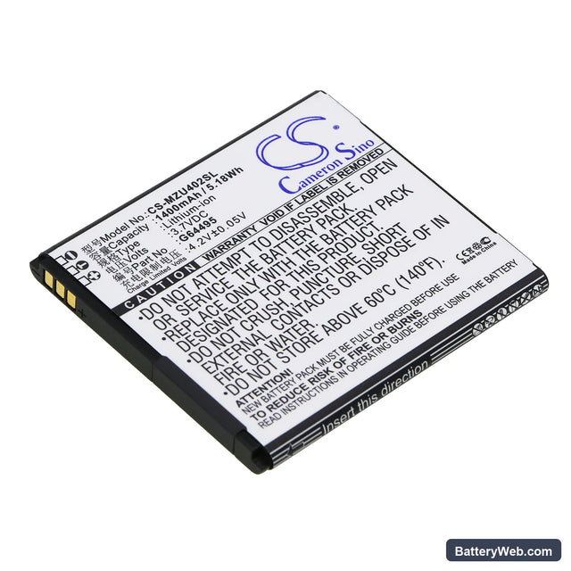 Navon Mizu M402 Replacement Battery, 3.7V, 1400mAh, Li-ion 1