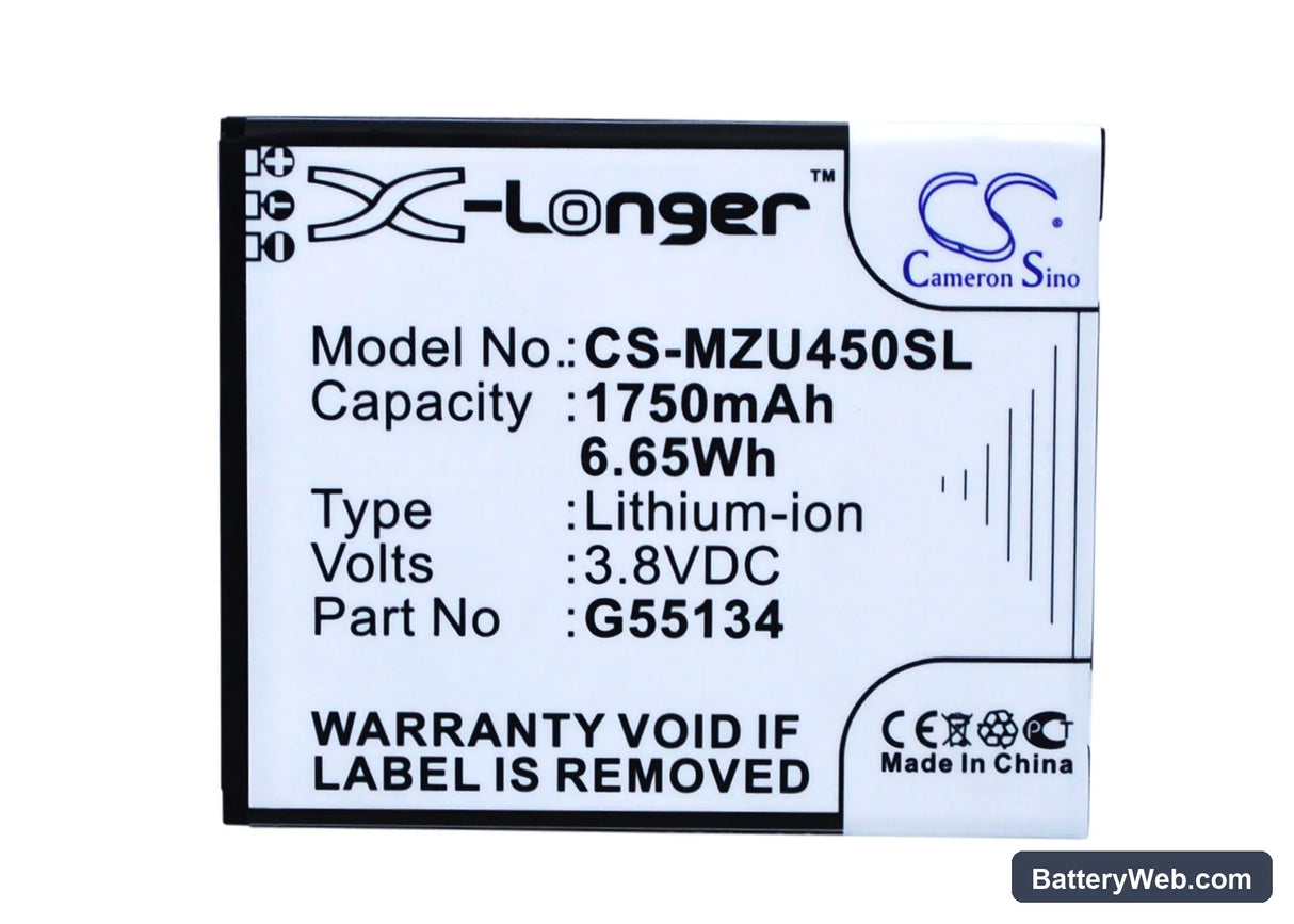 Navon Mizu M450 Replacement Battery, 3.8V, 1750mAh, Li-ion 5