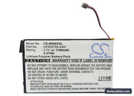 Sony Clie PEG-N600C Replacement Battery, 3.7V, 1100mAh, Li-Polymer 5
