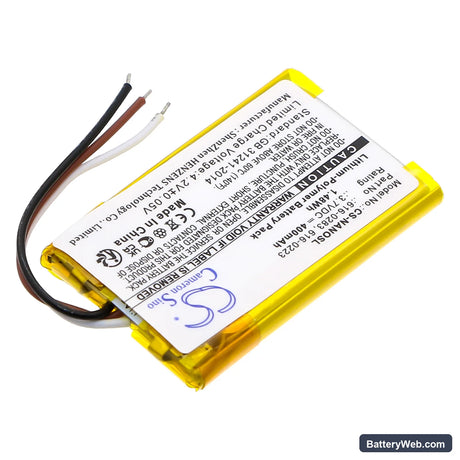 Apple iPOD Nano 2GB Replacement Battery, 3.7V, 400mAh, Li-Polymer 2