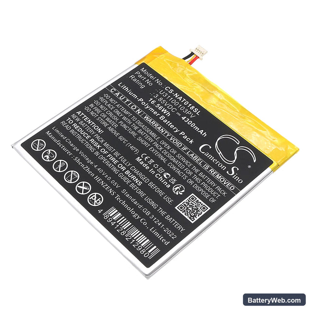 ONN 100044018G Replacement Battery, 3.85V, 4300mAh, Li-Polymer 1