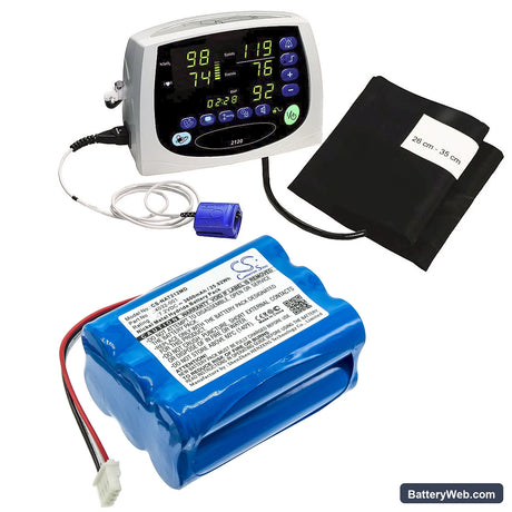 Nonin Avant 2120 NIBP Monitor Replacement Battery, 7.2V, 3600mAh, Ni-MH 6