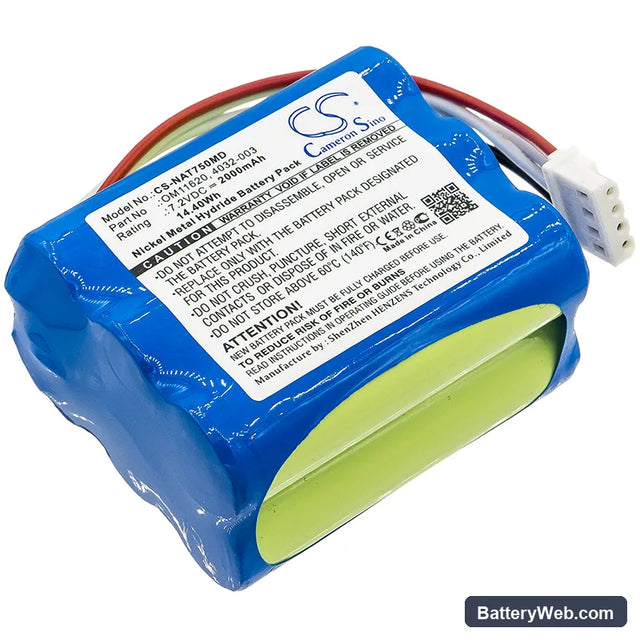 Nonin 7500 Pulse Oximeter Replacement Battery, 7.2V, 2000mAh, Ni-MH 1
