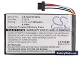 Navigon 2100 Max Replacement Battery, 3.7V, 1200mAh, Li-Polymer 6
