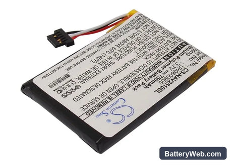 Navigon 2510 Replacement Battery, 3.7V, 750mAh, Li-Polymer 3