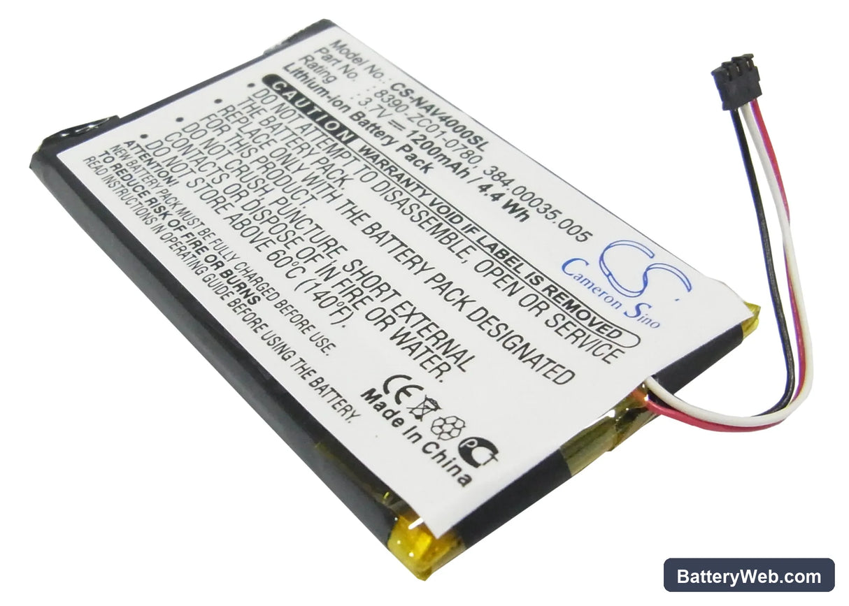 Navigon 40 Easy Replacement Battery, 3.7V, 1200mAh, Li-Polymer 1