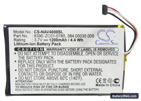 Navigon 40 Easy Replacement Battery, 3.7V, 1200mAh, Li-Polymer 5