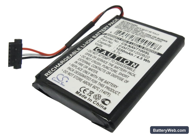 Navigon Triansonic PNA 7000 Replacement Battery, 3.7V, 1230mAh, Li-Polymer 1