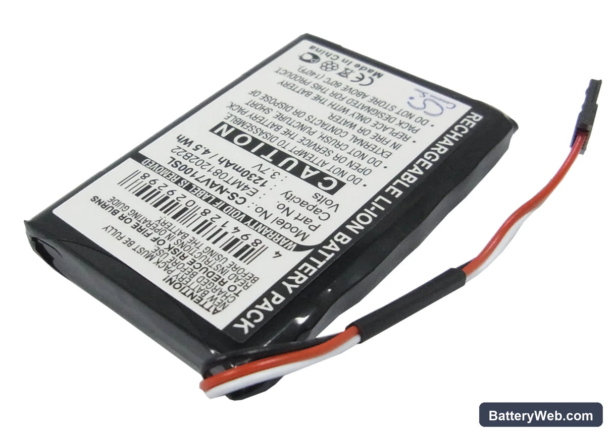 Navigon Triansonic PNA 7000 Replacement Battery, 3.7V, 1230mAh, Li-Polymer 2