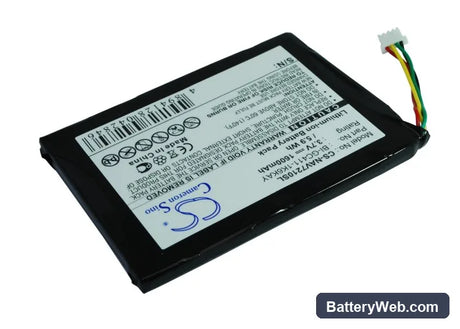 Navigon 7210 Replacement Battery, 3.7V, 1600mAh, Li-ion 1