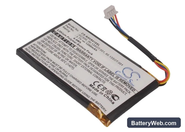 Navigon 8410 Replacement Battery, 3.7V, 1200mAh, Li-Polymer 1