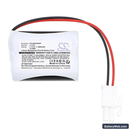 INAX IN-AM-90 Replacement Battery, 3V, 4800mAh, Li-MnO2 3