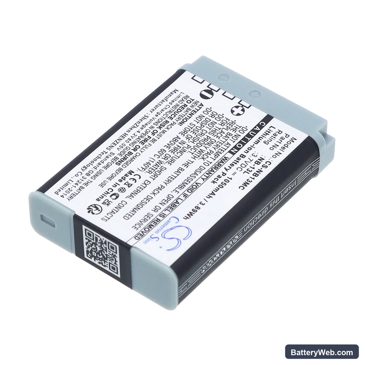 Canon PowerShot G5 X Replacement Battery, 3.7V, 1050mAh, Li-ion 2