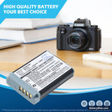 Canon PowerShot G5 X Replacement Battery, 3.7V, 1050mAh, Li-ion 6