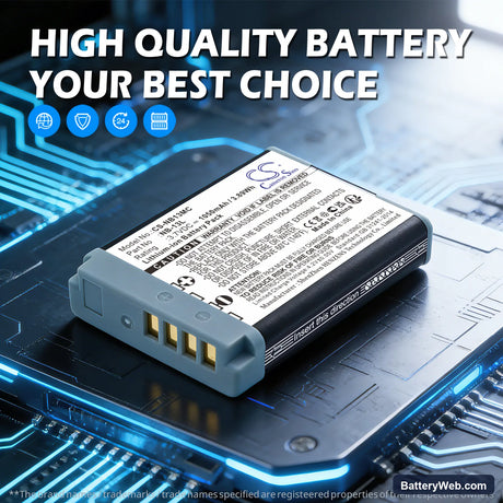 Canon PowerShot G5 X Replacement Battery, 3.7V, 1050mAh, Li-ion 7