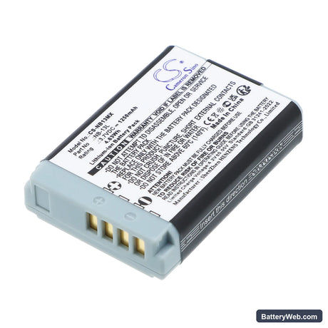 Canon PowerShot G5 X Replacement Battery, 3.7V, 1250mAh, Li-ion 1