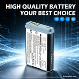 Canon PowerShot G5 X Replacement Battery, 3.7V, 1250mAh, Li-ion 7