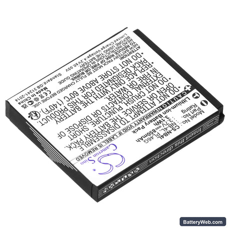 Canon Digital IXUS 100 IS Replacement Battery, 3.7V, 850mAh, Li-ion 2