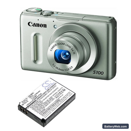 Canon IXY 830 IS Replacement Battery, 3.7V, 1120mAh, Li-ion 4