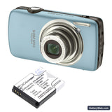 Canon Digital IXUS 200 IS Replacement Battery, 3.7V, 1000mAh, Li-ion 4