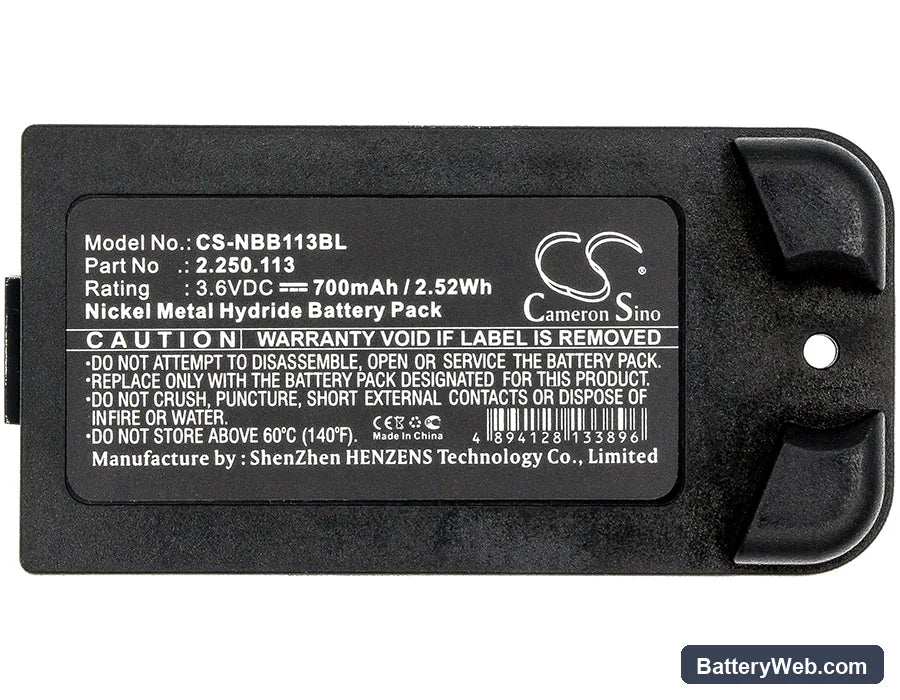 NBB Planar-C Replacement Battery, 3.6V, 700mAh, Ni-MH 5