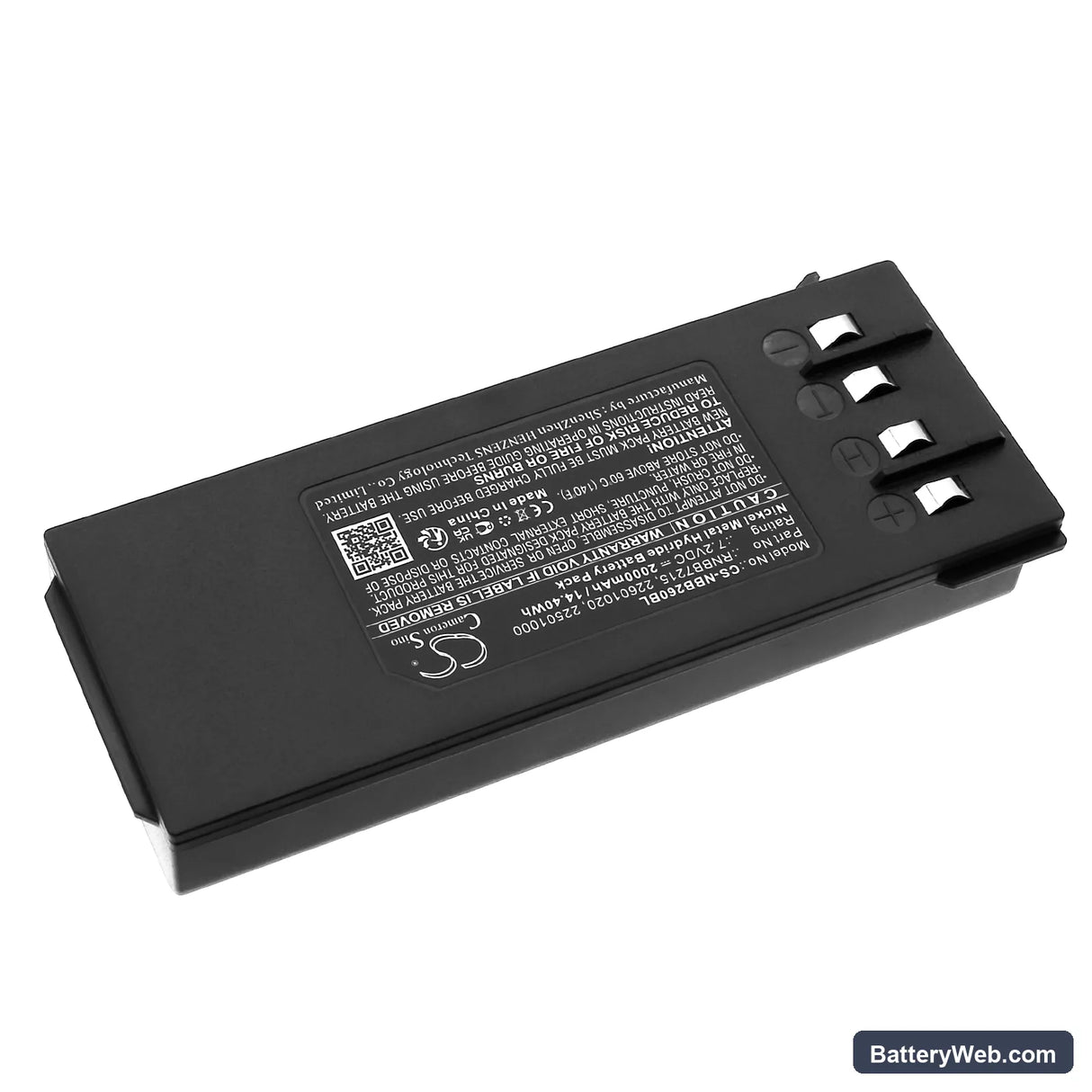 Hiab 077 HIDUO Replacement Battery, 7.2V, 2000mAh, Ni-MH 2