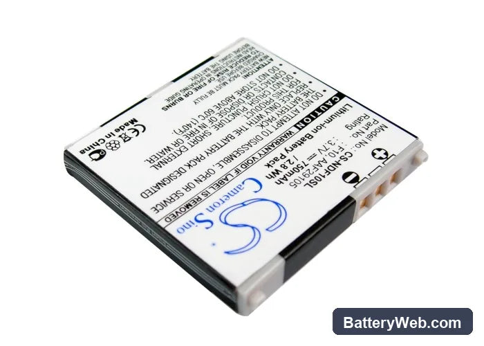 NTT DoCoMo F904i Replacement Battery, 3.7V, 750mAh, Li-ion 4