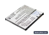 NTT DoCoMo F-04B Replacement Battery, 3.7V, 600mAh, Li-ion 2