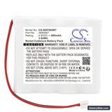 Indexa Repeater 9000FR 35516 Replacement Battery, 4.8V, 800mAh, Ni-CD 3