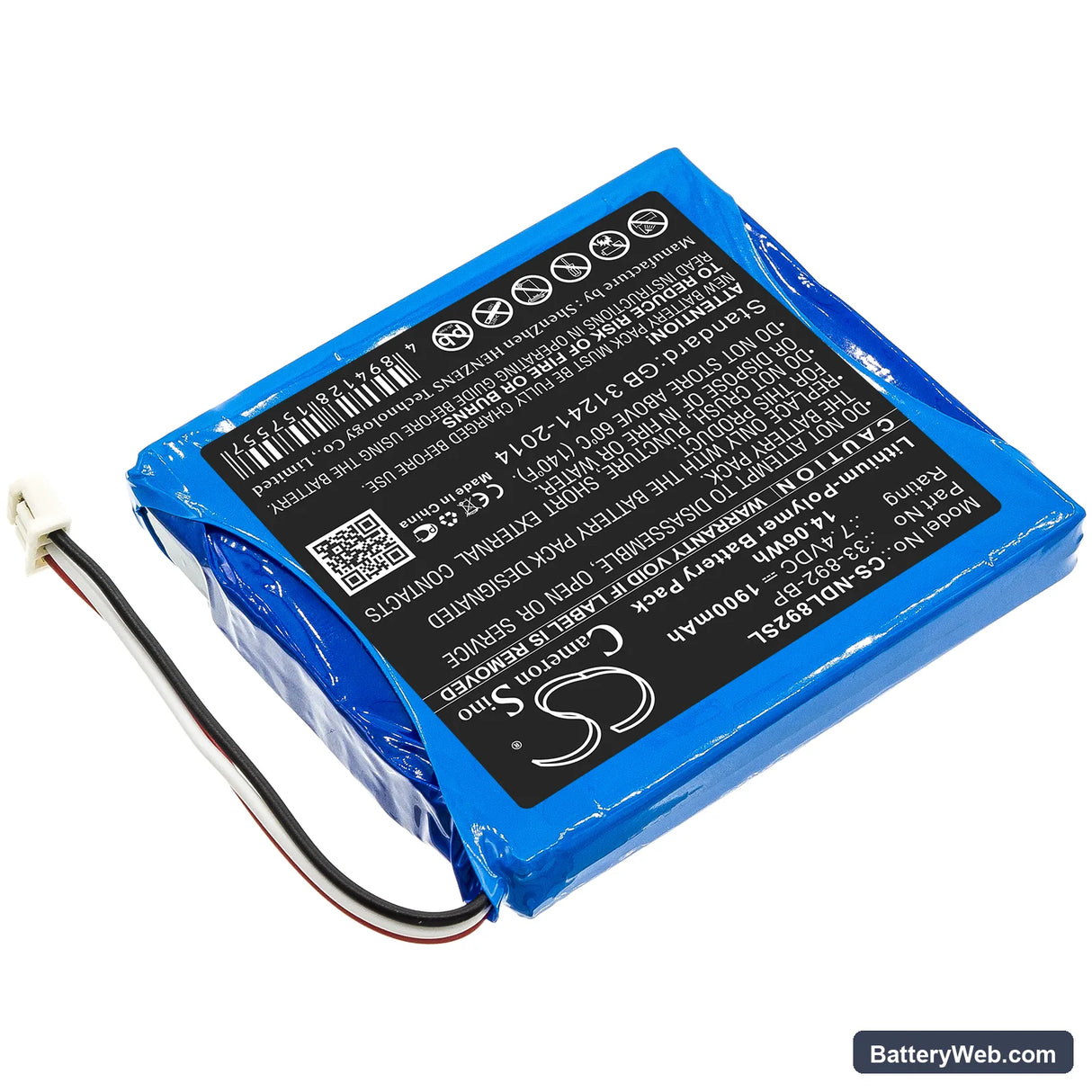 Ideal 33-892 Replacement Battery, 7.4V, 1900mAh, Li-Polymer 2