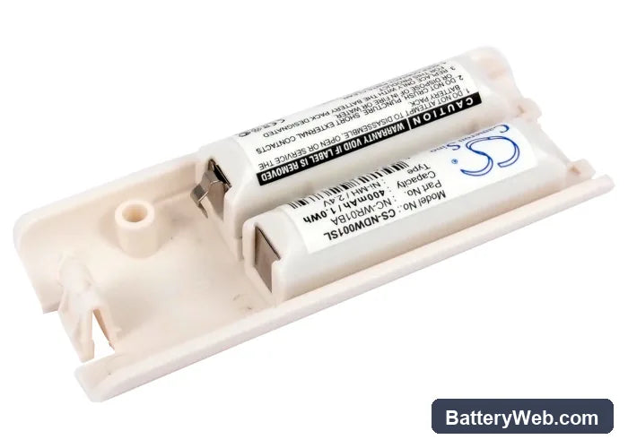 Nintendo Wii Replacement Battery, 2.4V, 400mAh, Ni-MH 2