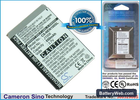 NEC N100 Replacement Battery, 3.7V, 650mAh, Li-ion 1