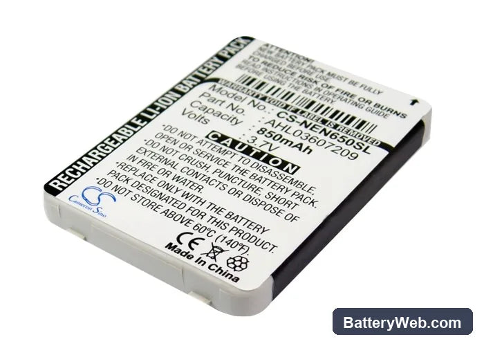 NEC N110 Replacement Battery, 3.7V, 850mAh, Li-ion 1