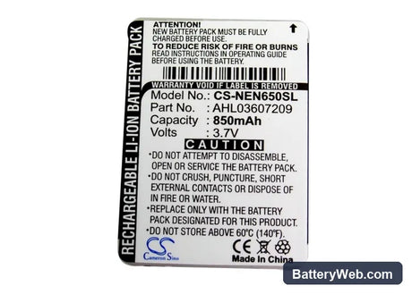 NEC N110 Replacement Battery, 3.7V, 850mAh, Li-ion 5