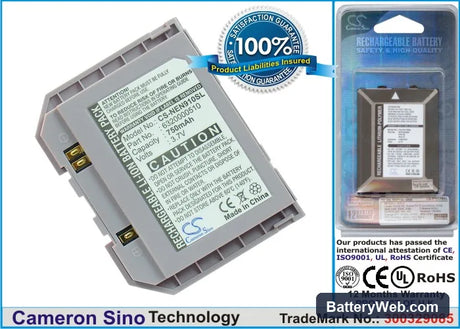 NEC N910 Replacement Battery, 3.7V, 750mAh, Li-ion 1