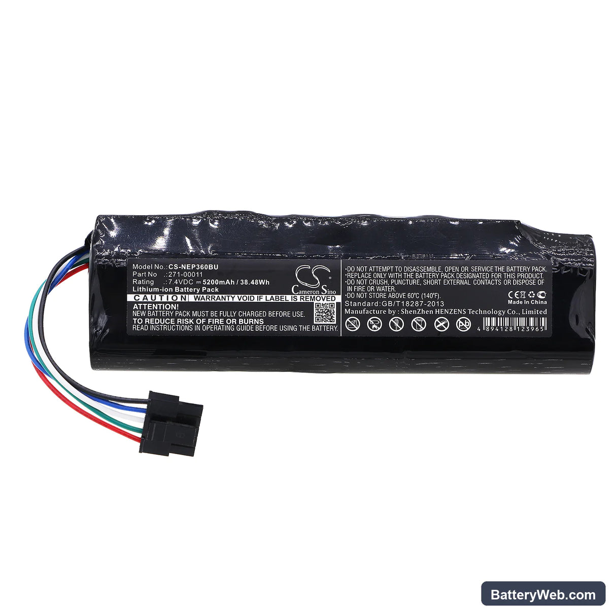 Nexergy Netapp N3600 Replacement Battery, 7.4V, 5200mAh, Li-ion 3