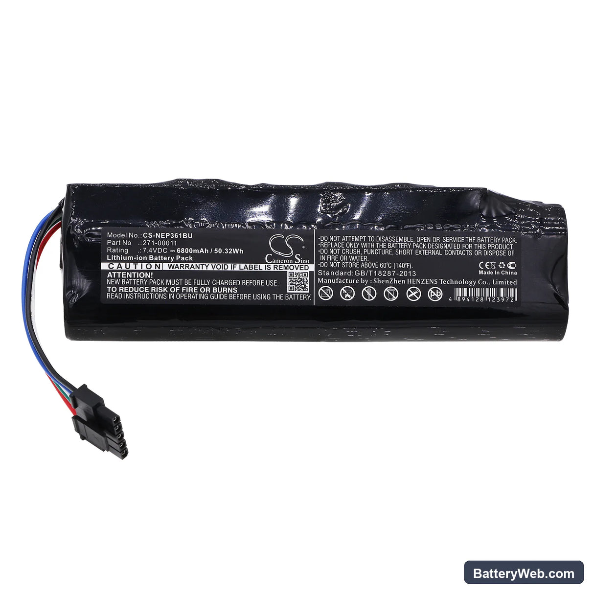 Nexergy Netapp N3600 Replacement Battery, 7.4V, 6800mAh, Li-ion 3