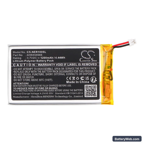 Neeo Control 4 Replacement Battery, 3.7V, 1200mAh, Li-Polymer 3