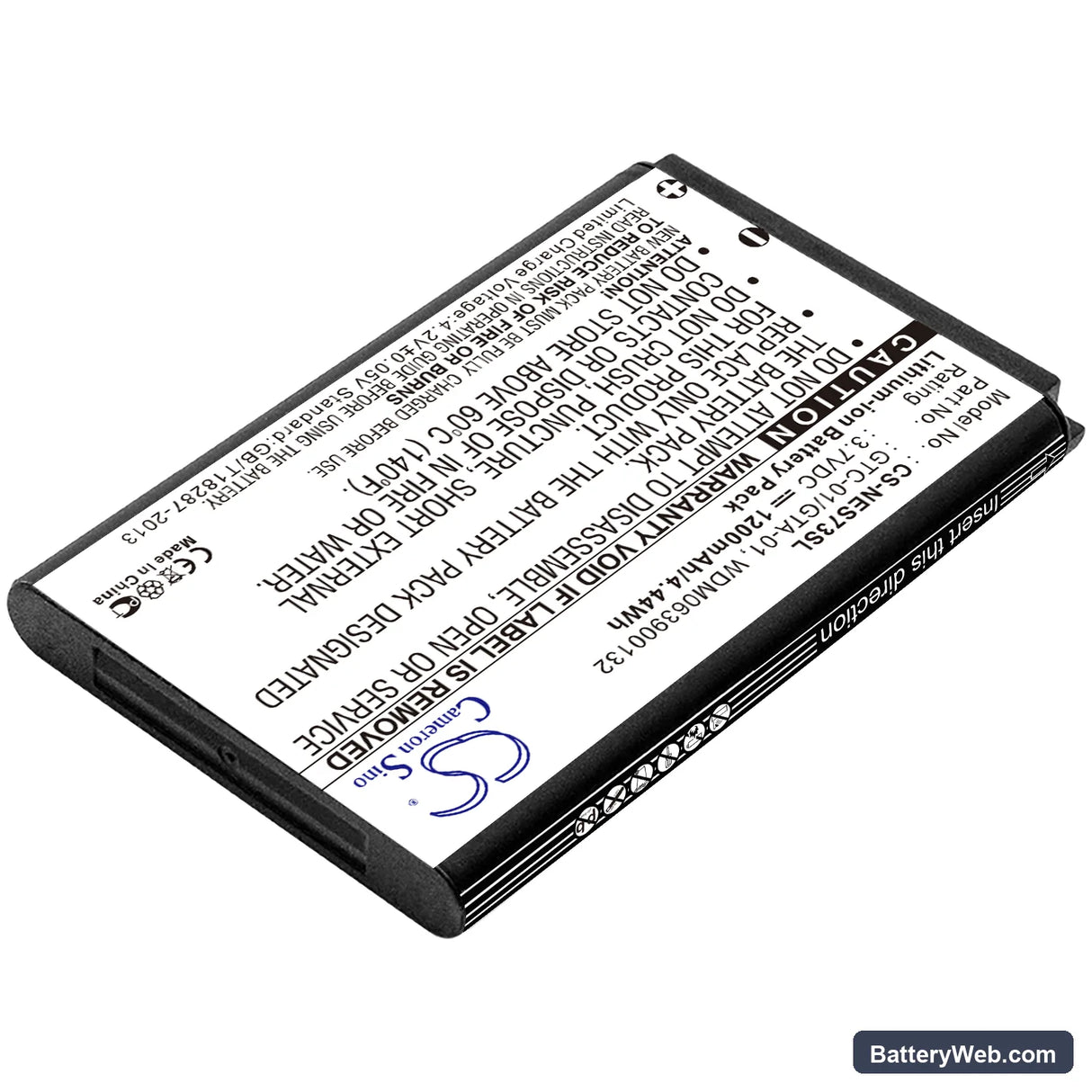 Neo 1973 Replacement Battery, 3.7V, 1200mAh, Li-ion 2