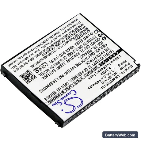 NEC Terrain Replacement Battery, 3.7V, 1400mAh, Li-ion 2