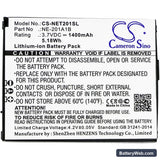 NEC Terrain Replacement Battery, 3.7V, 1400mAh, Li-ion 3