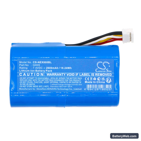 WizarPOS Wizar Q2 Replacement Battery, 7.4V, 2600mAh, Li-ion 3