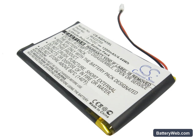 NavGear StreetMate GP-43 Replacement Battery, 3.7V, 1200mAh, Li-Polymer 1