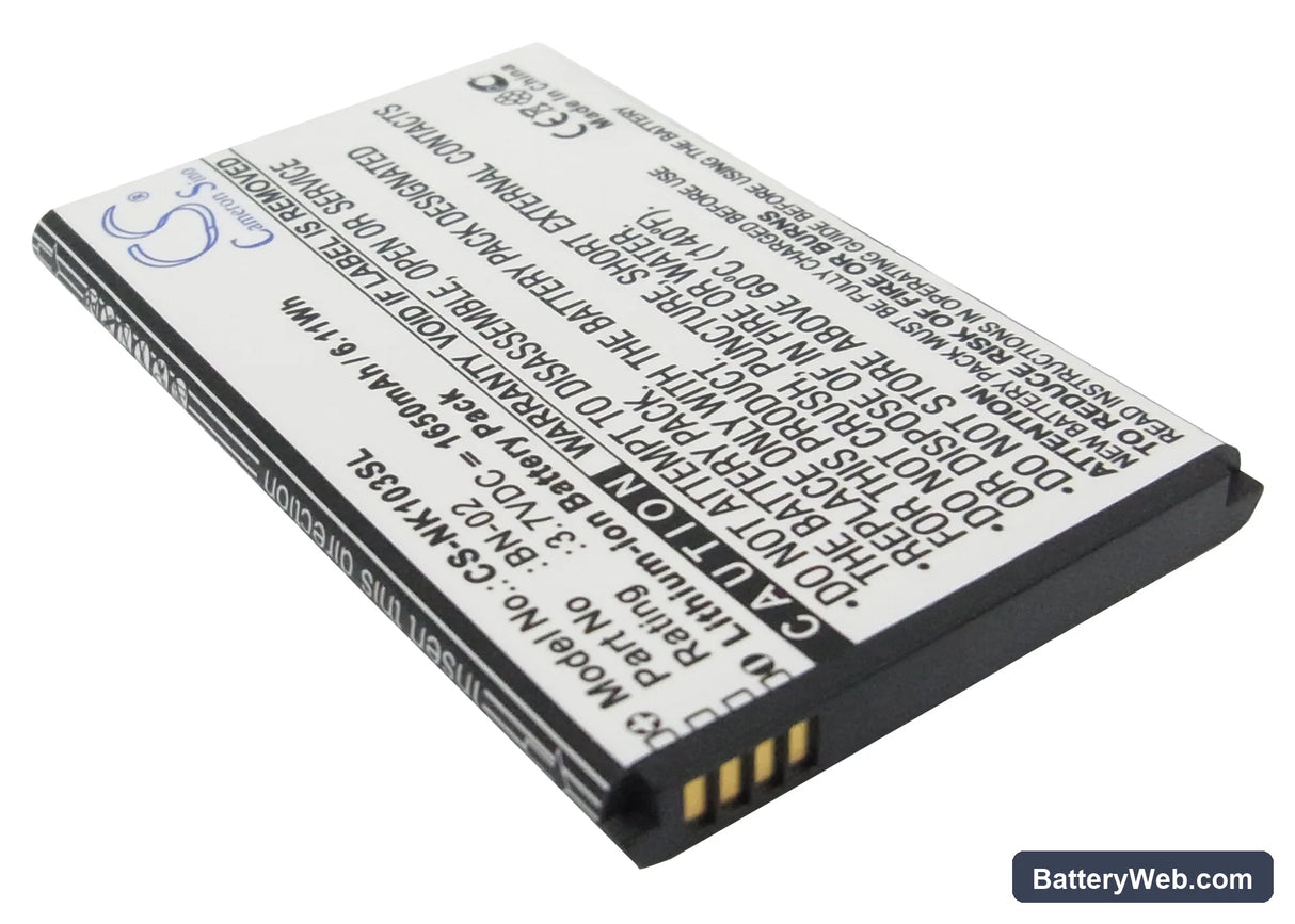 Nokia Nokia XL Replacement Battery, 3.7V, 1650mAh, Li-ion 2