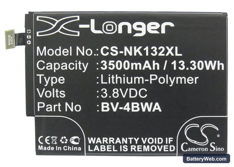 Microsoft Lumia 1320 Replacement Battery, 3.8V, 3500mAh, Li-Polymer 5