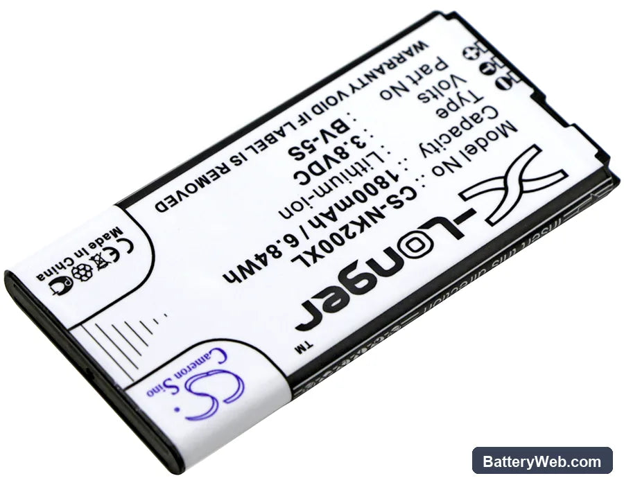 Nokia X2 Replacement Battery, 3.8V, 1800mAh, Li-ion 2