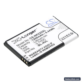 Nokia Asha 225 Replacement Battery, 3.7V, 1200mAh, Li-ion 1