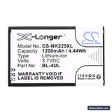 Nokia Asha 225 Replacement Battery, 3.7V, 1200mAh, Li-ion 3